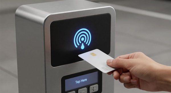 Contactless payment limit chart overlaying a parking pay station reader